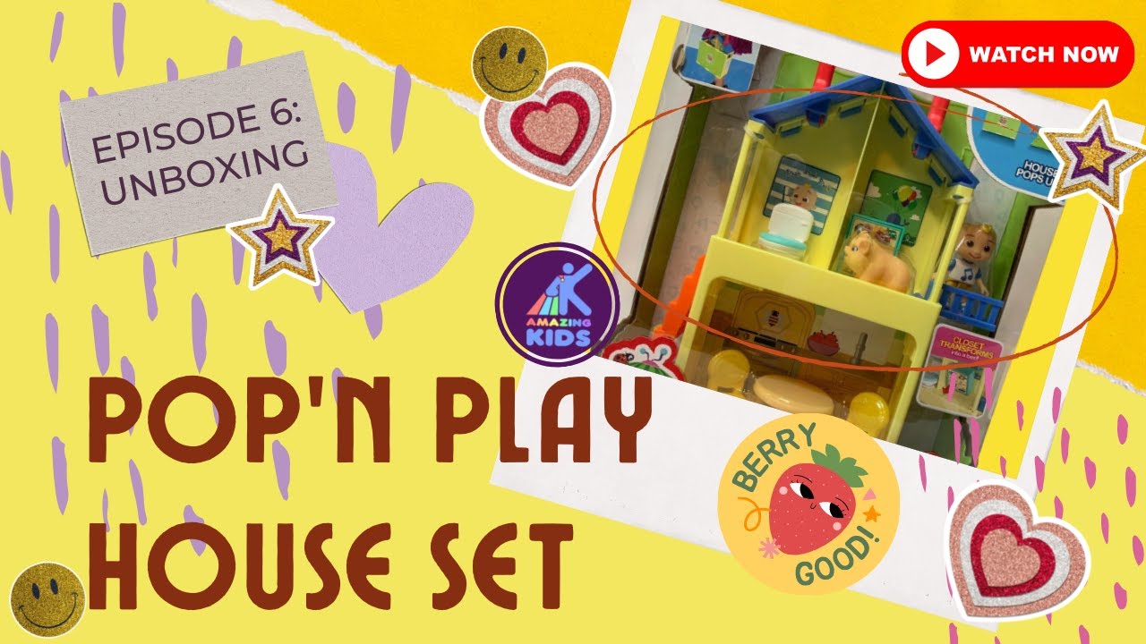 Watch video Cocomelon | Pop'N Play House Set | Unboxing | Now Cocomelon | Pop'N Play House Set | Unboxing |