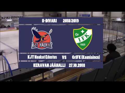 KJT Haukat Edustus - GrIFK(Kauniainen) | Maalikooste | 27.10.2018 | Keravan Jäähalli