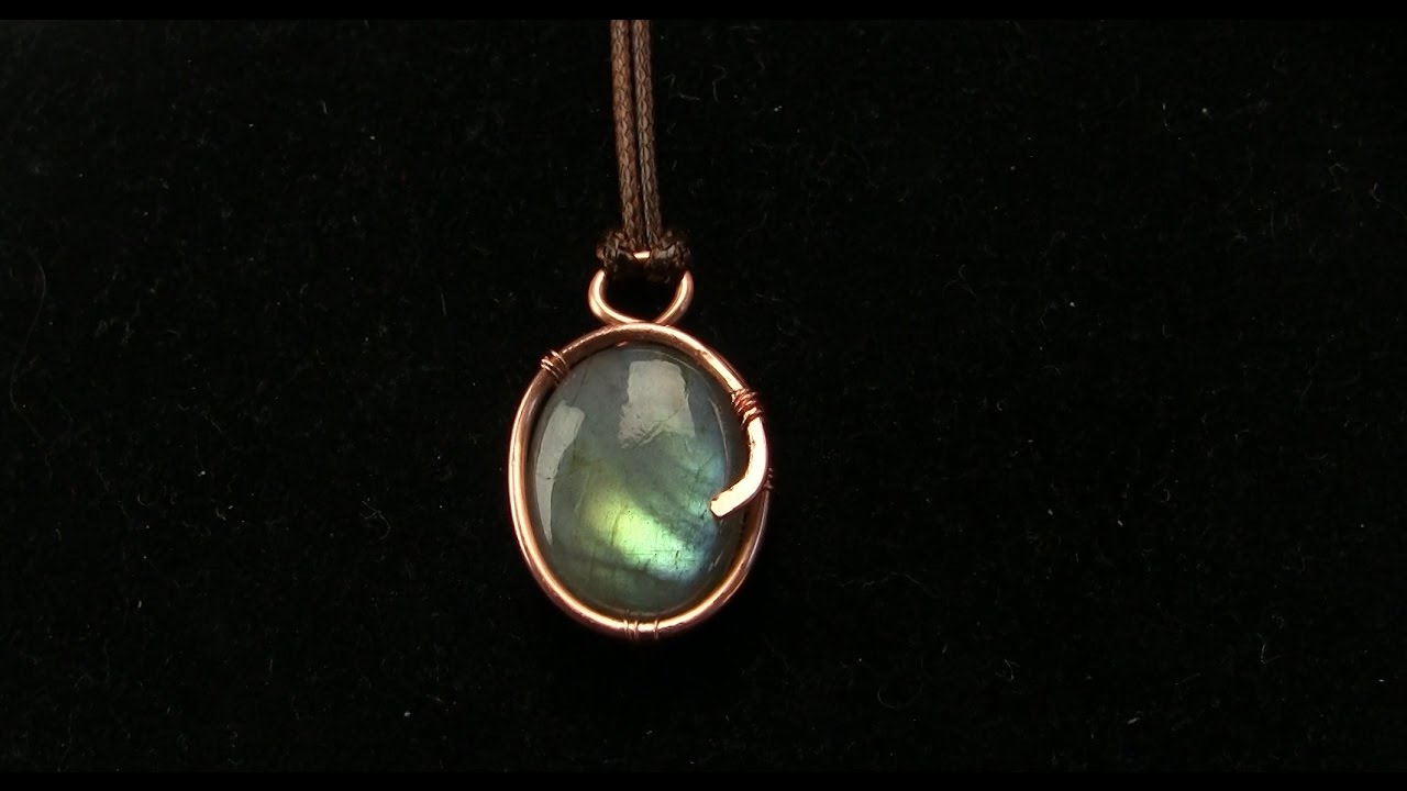 Basic Wire Wrapped Cabochon Pendant, Using Thick Gauge, Tutorial