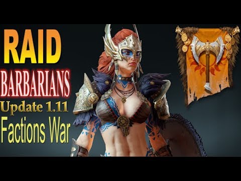 RAID: Варвары | Barbarians (Обзор фракции) Бой на 7 уровне Крипты против Босса