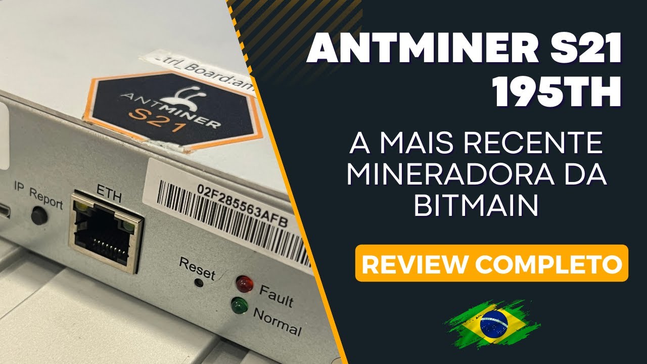 A MELHOR E MAIS ATUAL MINERADORA DE BITCOIN DA BITMAIN, ANTMINER S21 DE 195TH - REVIEW COMPLETO