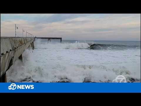 Videos show flooding, damage after tsunami waves hit San Francisco Bay Area