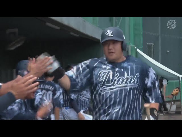 【ファーム】ライオンズ・中村剛也 ファーム公式戦4年ぶりの一発!! 先制のソロホームラン!!  2024年8月21日 千葉ロッテマリーンズ 対 埼玉西武ライオンズ