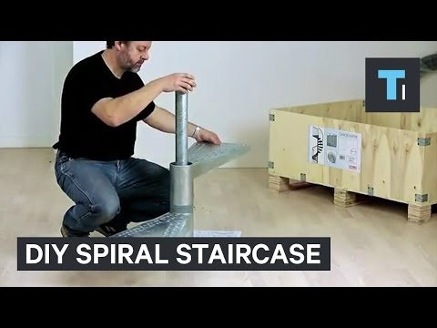 This DIY spiral staircase comes in a box