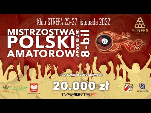 Mistrzostwa Polski Amatorów w Bilard - Klub Strefa Łódź 25-17.11.2022 - STÓŁ 2