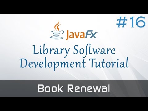 JavaFX Library Software #16 : Book Renewal Function