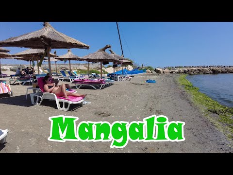 Mangalia, plaja Farul Genovez si Eminescu, August - Beach, Romania - litoral vacanta concediu