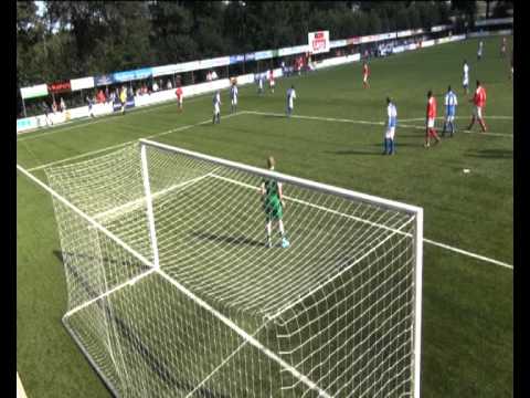 SV Someren - Goes, doelpunt Ted van Houts en redding Maarten Werts.
