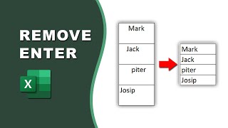 How to remove enter spaces before text in Excel