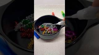 I mix glitter glue #slime #mix #glitter #glue #shortvideo