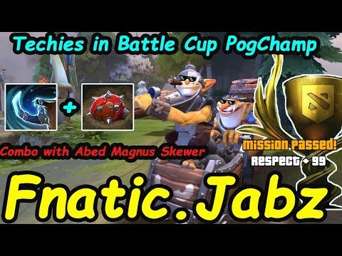 Fnatic.Jabz - [Techies] Battle Cup 200 IQ Combo with Skewer Fnatic.Abed Magnus | Dota2 7.19d