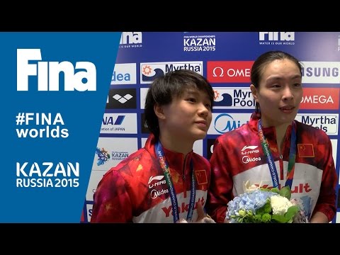 Minxia Wu and Tingmao Shi: winners of Women's 3m Synchro Springboard in Kazan (RUS)