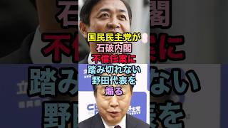 国民民主党が石破内閣不信任案に踏み切れない野田代表を煽る！ #国民民主党 #内閣不信任案 #立憲民主党