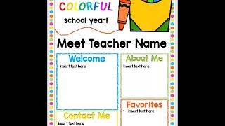 Meet the Teacher Templates Editable Crayon Theme