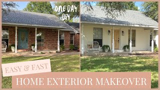 DIY PAINT BRICK EXTERIOR THE EASY & FAST WAY | Wagner Control Pro 130 | FARMHOUSE LIVING