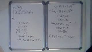 Geometric sequence applied to population growth