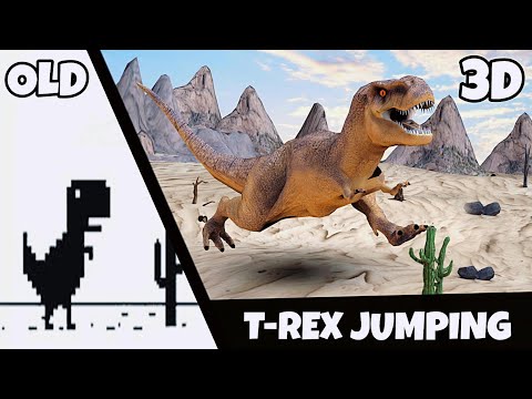 OLD vs 3D Dino T-rex with Dino Run T-rex Jumping Gameplay - YouTube
