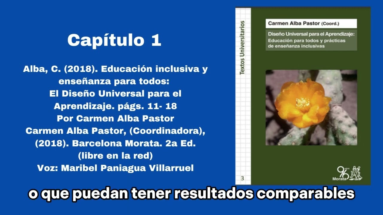DUA: Capítulo 1. Enseñanza para todos, DUA, audiolibro Carmen Alba Pastor , Voz Maribel Paniagua