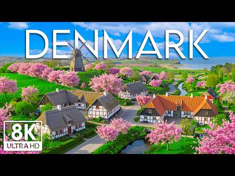 Spring In Denmark 8K UHD | Nordic Shores & Open Skies – Coastal Dunes, Quiet Villages & Gentle Light