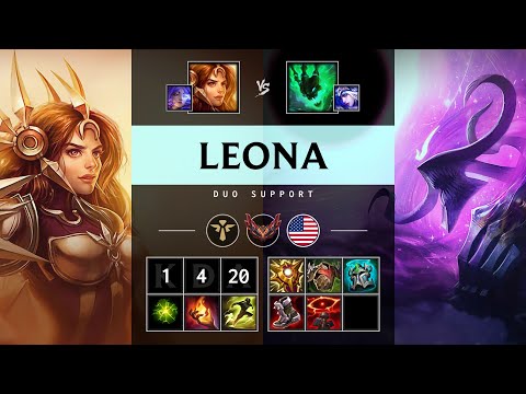 Leona Support vs Thresh - NA Grandmaster Patch 25.16