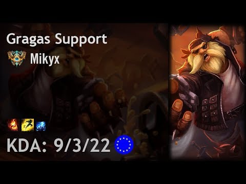 Gragas Support vs Alistar - Mikyx - EUW Challenger Patch 7.19
