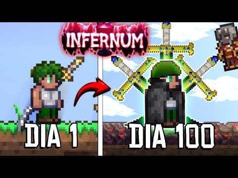 PASSEI 100 DIAS NO TERRARIA ONE PIECE DE ZORO (INFERNUM MODE)