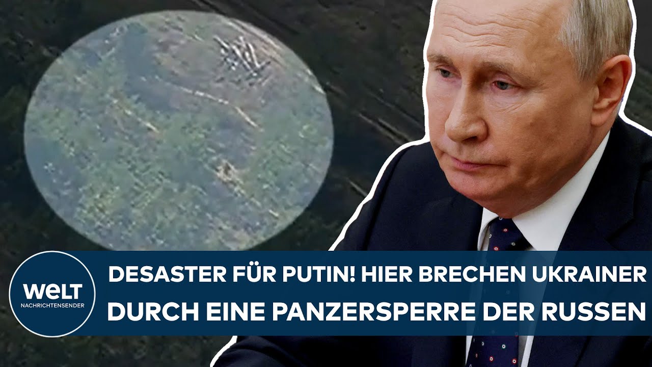 UKRAINE-KRIEG: Desaster für Putin! Hier brechen Ukraine-Truppen durch eine Panzersperre der Russen