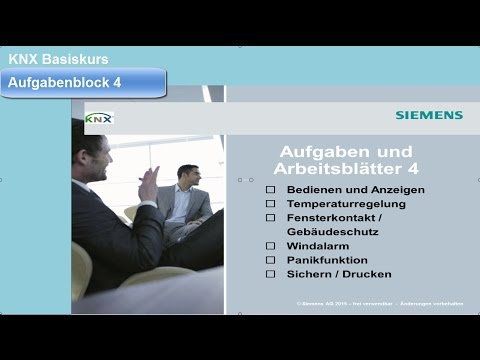 Siemens KNX Grundkurs Aufgabenblock 4 (ETS5)