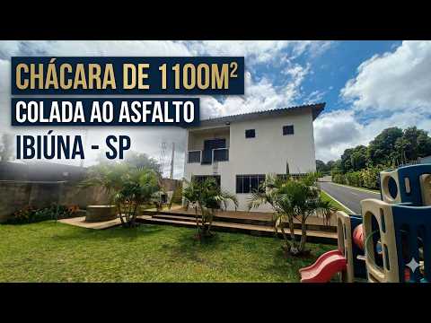 REF.1106-VENDO CHÁCARA DE 1100M² COLADA AO ASFALTO EM IBIÚNA-SP