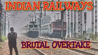 preview picture of video 'INDIAN RAILWAYS || BRUTAL PARALLEL OVERTAKE BY SDAH DURONTO || ICF vs LHB'