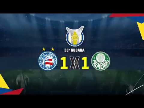 Gols de Bahia 1 x 1 Palmeiras, Brasileirão 2019