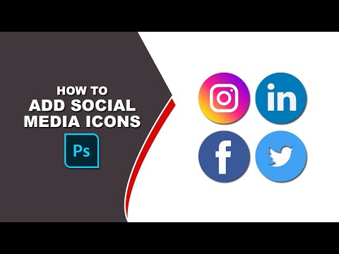 How to add social media icons in photoshop