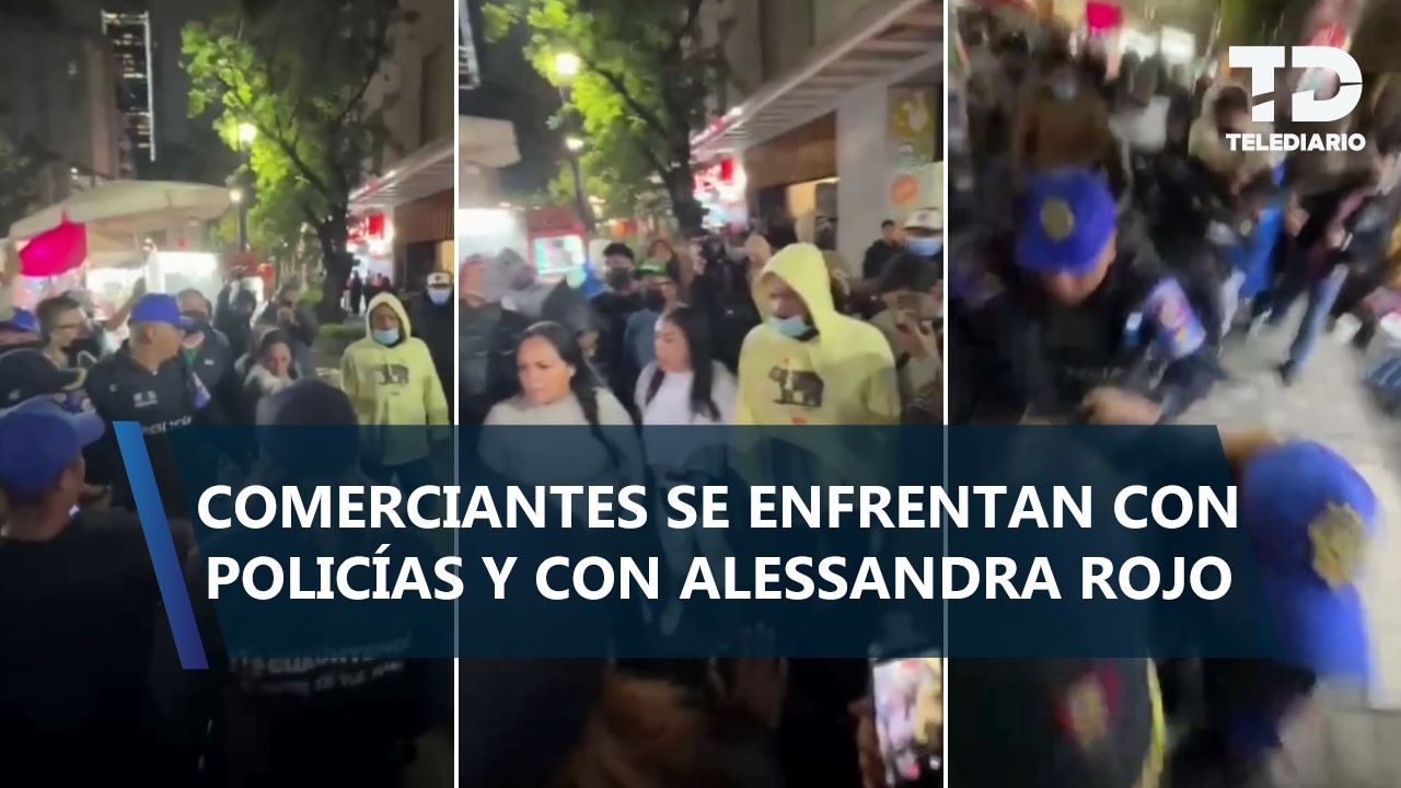 Alessandra Rojo y personal de la alcaldía protagonizan riña con comerciantes en Zona Rosa