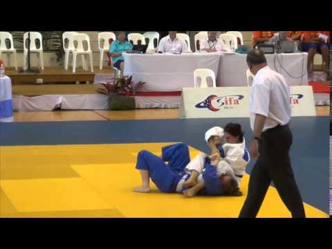 Sophie Cox GBR Drop seoi into Juji gatame - 2013 OJU Continetal Open