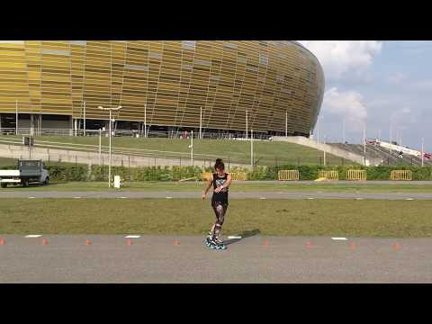 Ewelina "Efka" Czapla - Training for WFSC 2017 - Powerslide Triskates Freestyle Slalom
