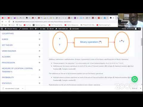 JAMB, WAEC CLASSES Maths, Binary Operations