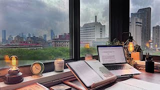 2 Hour Study With Me | Live Study Corner in New York | Brown Noise For Focus