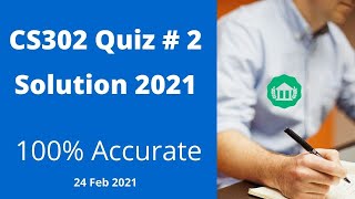 Download the video "CS302(Digital Logic Design) Quiz No 2 Fall Solution 2021 | 100% Correct | VU Quiz Solution | VU NET"