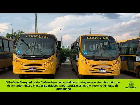 Prefeito Marquinhos recebe novos ônibus e maquinários  através do governo do estado