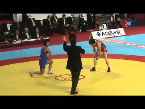 2011 Worlds Womens Freestyle 51kg - Han Kum Ok (PRK) vs. Whitney Conder (PRK)