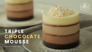 트리플 초콜릿 무스케이크 만들기 : Triple Chocolate Mousse Cake Recipe - Cooking tree 쿠킹트리*Cooking ASMR