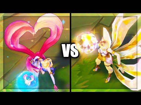 Prestige KDA Ahri vs Star Guardian Ahri Legendary vs Epic Skins Comparison (League of Legends)