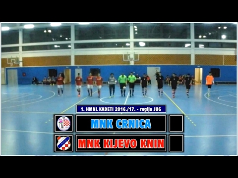 1. HMNL-KADETI: CRNICA - KIJEVO KNIN, 17.02.2017.