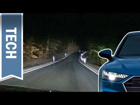 HD Matrix LED-Scheinwerfer mit Laserlicht im Audi A7 im Test (Nachtfahrt, Regen & Nebel)