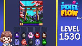 Pixel Flow Level 1530 Solution Walkthrough