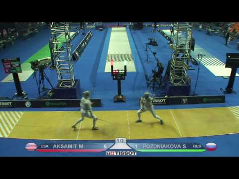 T64 POZDNIAKOVA Sofia - AKSAMIT Monica, 29 May Moscow Sabre 2016