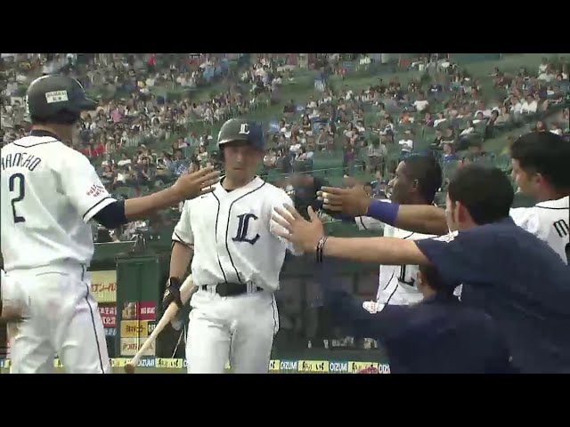 7回裏 ライオンズ大﨑が一死2・3塁の場面でスクイズを決めて貴重な追加点を奪う!! 2014/5/31 L-D