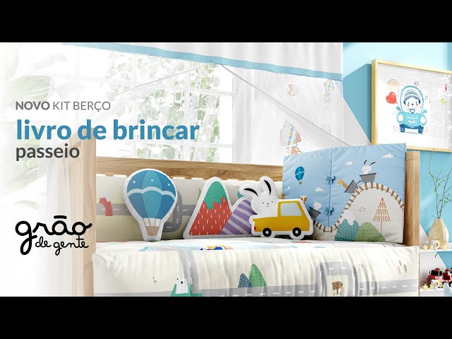 KIT BERÇO LIVRO DE BRINCAR PASSEIO: ENXOVAL DE BEBÊ PARA CONTAR HISTÓRIAS | GRÃO DE GENTE