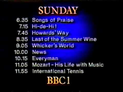 BBC1 - Continuity - Barry Norman - Closedown - 1985