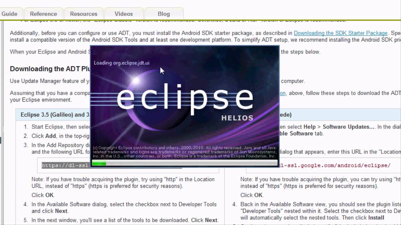 Android Tutorial & Lessons 1: Installing Eclipse and SDKs